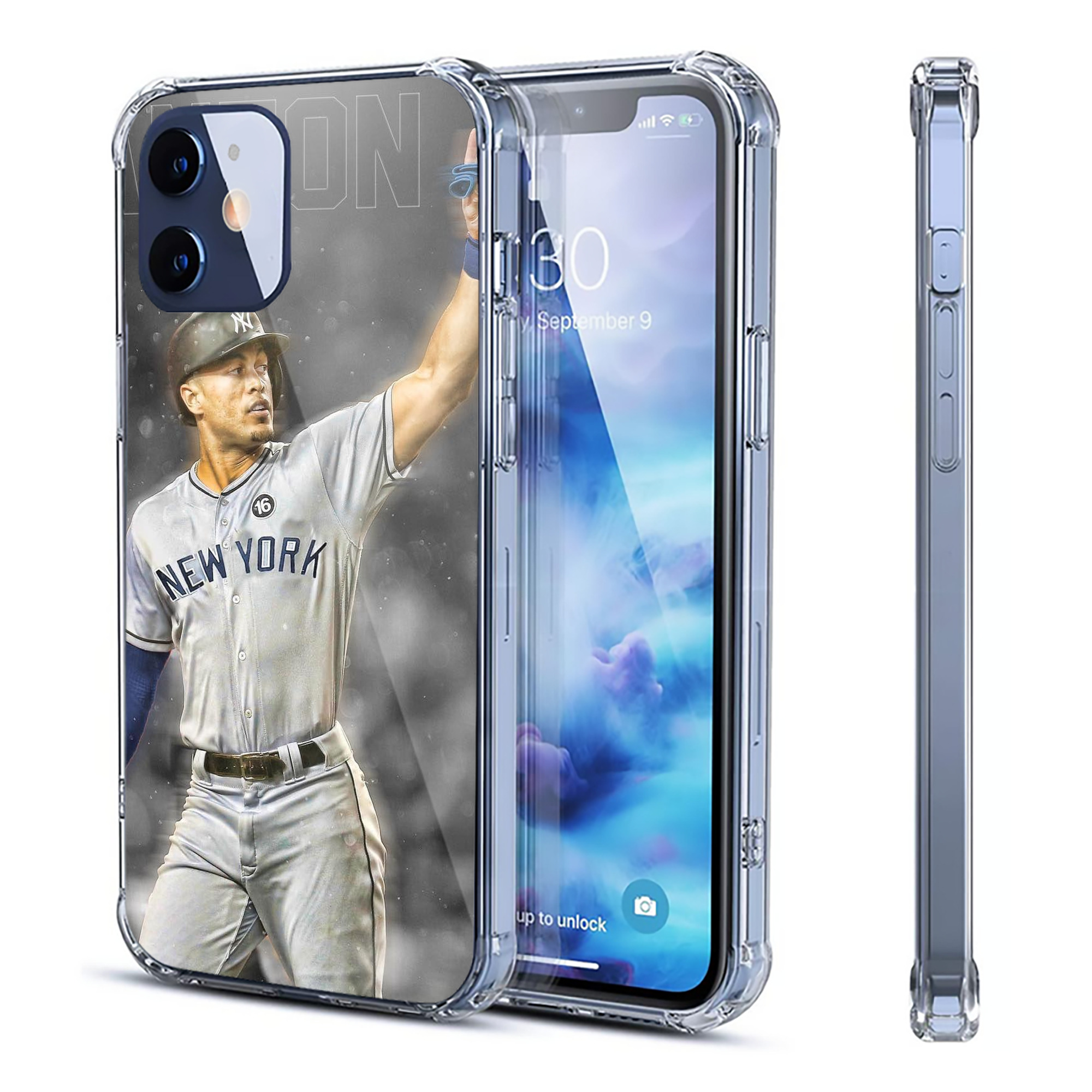 Giancarlo Stanton 25 Clear IPhone 12 Case – Soft TPU With UV Print – Enhanced Drop Protection, Precise Fit, Anti-Fingerprint, Customizable Design, Scratch-Resistant, Yellow-Resistant